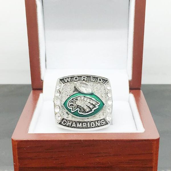 

мода мужская предпродажная филадельфия 2017 2018 eagle s world 52th championship кольцо вентилятор подарок размер 6-15, Silver