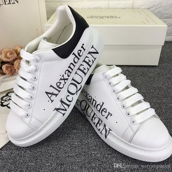 

mcqueen high version 3d printing 2020 casual couple small white shoes autumn and winter thick bottom increase men and women sports