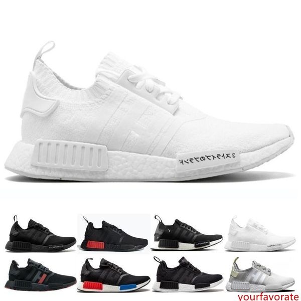 

nmd r1 thunde bred primeknit running shoes classic triple red black quality men women sport shoes designer sneakers trainers 36-45
