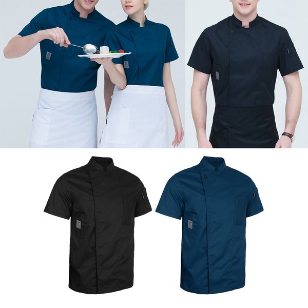 

2x chef jacket green and black chef coats kitchen uniform work wear apparel, White;black