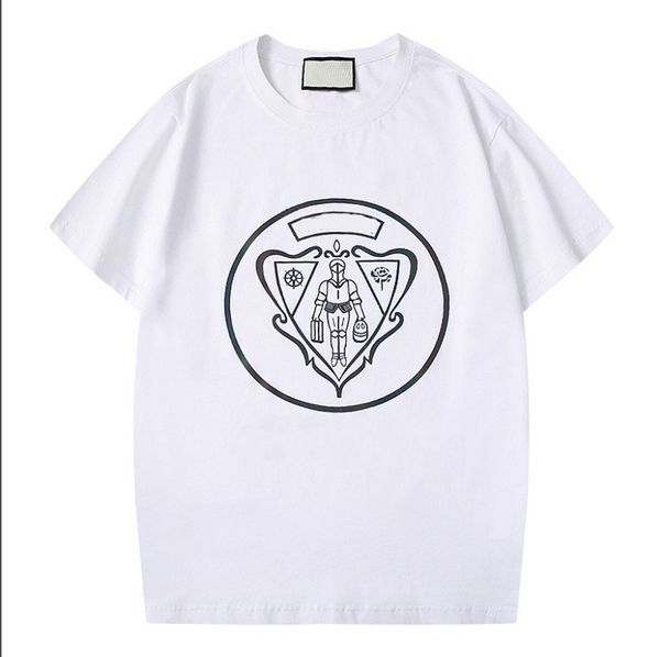 

designer men's t-shirt summer fashion explosion men's short-sleeved t-shirt wholesale with robot reflective pattern-2, White;black