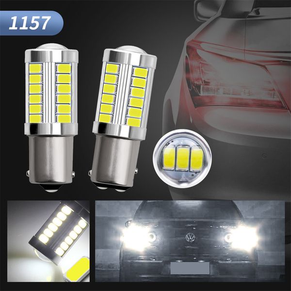 

2pc 3w 12v extremely bright 1157 led bulbs replacement for turn signal rv lights 33pcs 5730 highlight beads 1157bay15d plug 8x