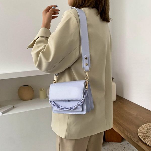 

fashion chain design handbag new pu leather flap bags for women 2020 lady luxury summer shoulder female fashion cross body bag