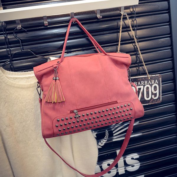 

2019 new jiulin high-quality fashion leisure tassel shoulder portable bag women handbag
