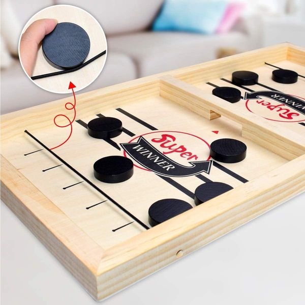 

children's deskhockey wooden bumper chess toy party fun games desktoy
