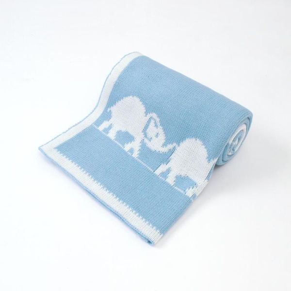 

baby blanket brand infant swaddle wrap envelopes for stroller funny elephant knitted newborn bebes blankets 100*75cm kids covers