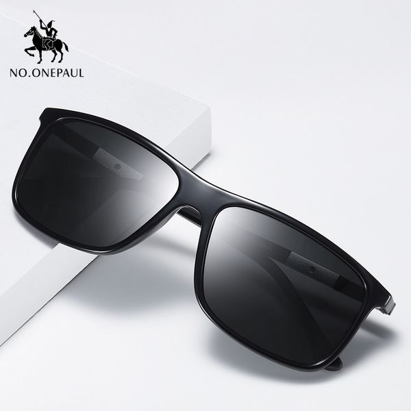 

no.onepaul polarized uv400 lens eyewear accessories male sun glasses for men/women brand men's vintage square sunglasses, White;black