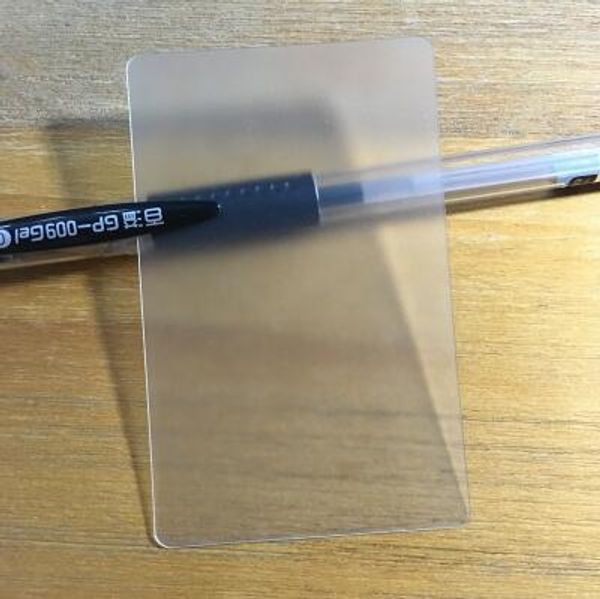 

1000pcs/lot)cr80 pvc plastic clear/translucent/transparent blank card
