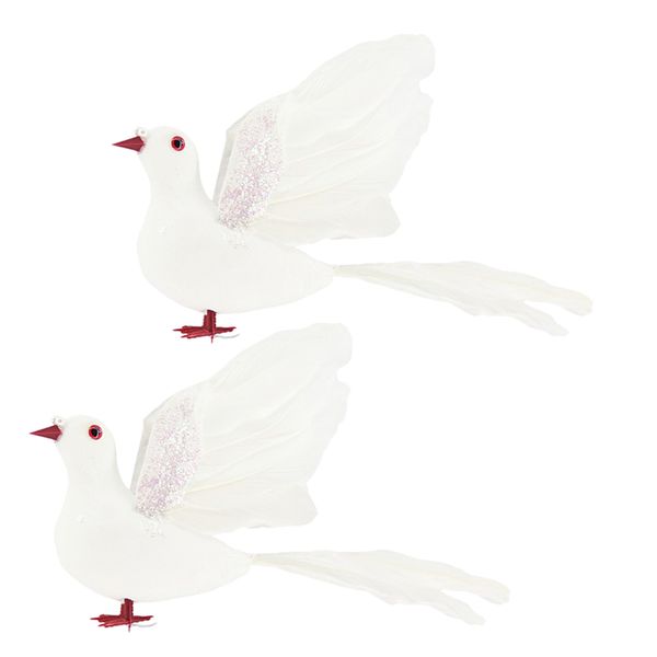 

2 pieces animal model miniature pigeon garden craft diy tool children's narration accessories