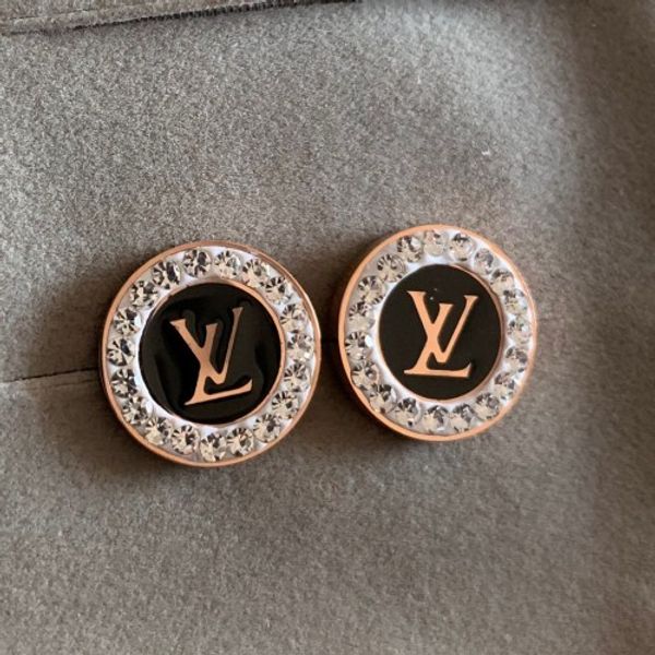 

Whole ale price 3 color brand jewelry ro e gold color plated de igner earring for women bling cz diamond chri tma gift for ladie