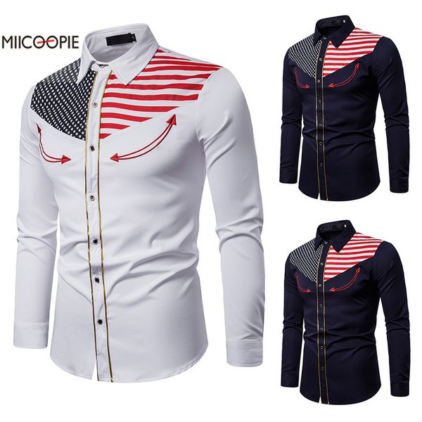 

embroidered long sleeve shirt men's shirt national style printing floral pattern shirts men fashion standard edition, White;black