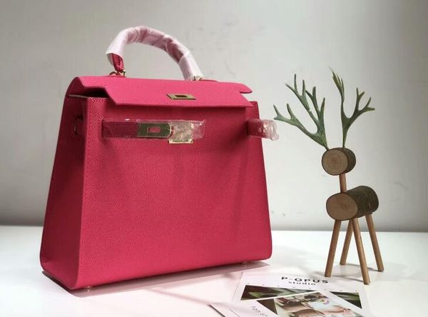 

3a iconic kellly 20-25-28cm saffiano leather totes bags,turn lock closure,gold hardware,come with dust bag lock and key