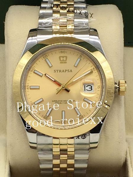 

luxury rose gold 41mm watch automatic 2813 jubilee bracelet 126301 126331 126333 sundust dial perpetual men datejust watches wristwatches, Slivery;brown