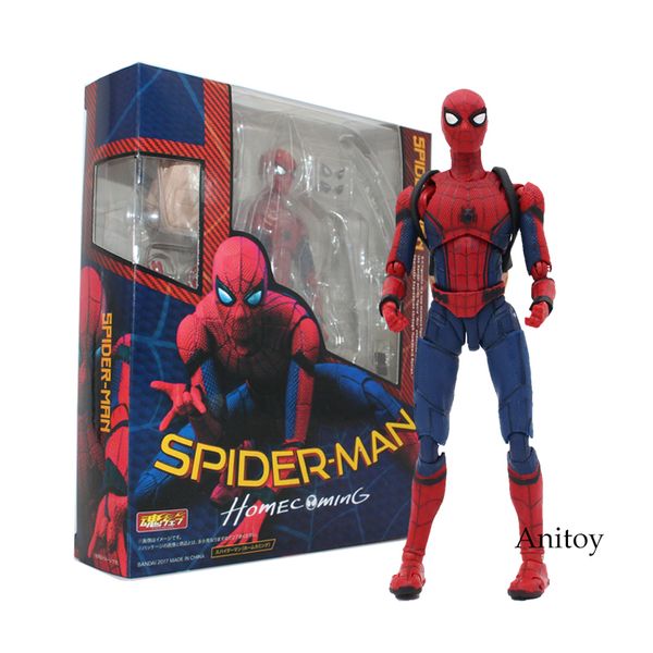 

spider man homecoming the spiderman simple style & herioc action pvc action figure collectible model toy 14cm t200106