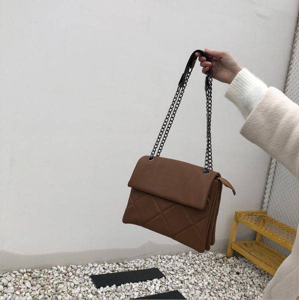 

women's bag 2020 new ins fashion chain big lingge big bags single shoulder messenger bag