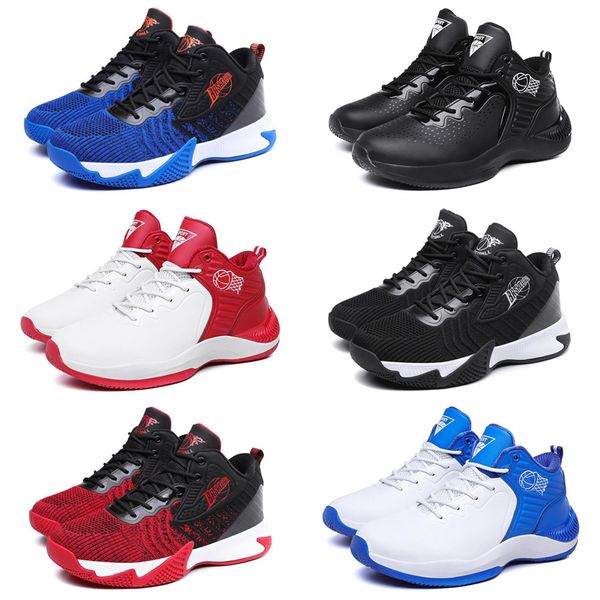

non-brand fashion men women running shoes triple black blue red mens trainer sports sneakers runners 40-44 item #24, White;red
