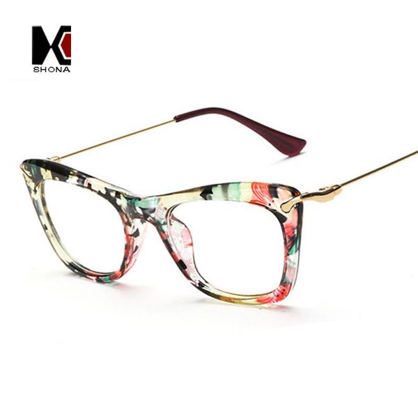

shauna fashion women cat eye glasses frames print frame cateye eyewear lady eyeglasses frames metallic legs 8colors, Silver