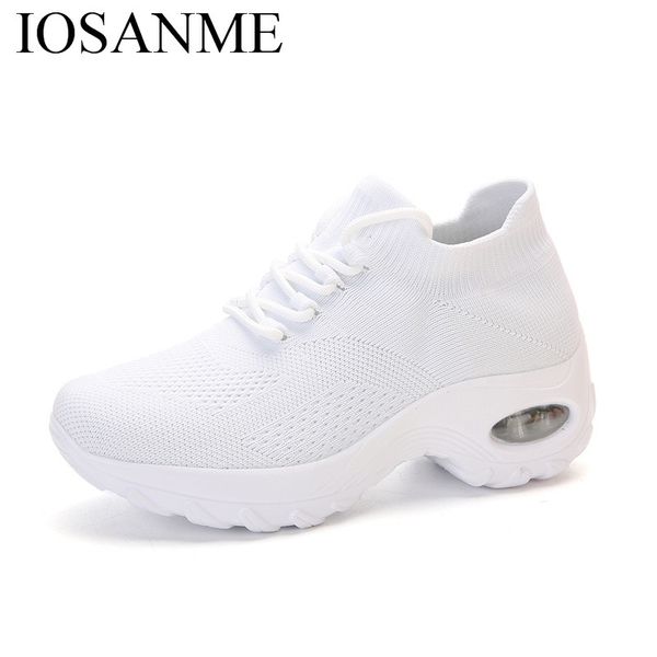 

women's fashion casual shoes breathable mesh sneakers lightweight sport sock shoes korean dance tennis fitness plus size