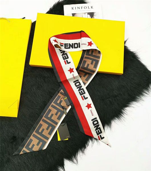 

2019 шелковый шарф бренда небольшой лентой моды женской одежды многоцелевой ленточного шарф способа дизайнер сумки украшения ленты. agadhsah, Blue;gray