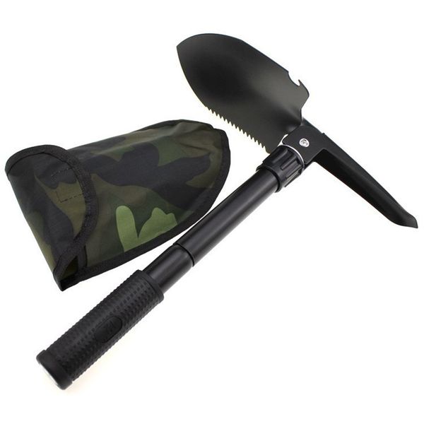 

military folding beach shovel survival spade trowel dibble pick emergency shovel portable garden camping outdoor hand tool