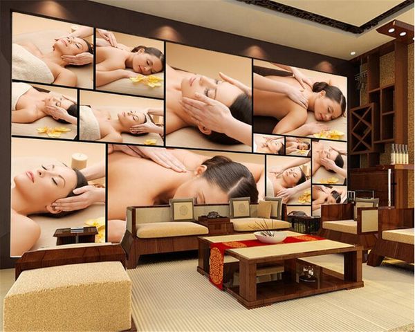 

custom fashion interior wallpaper beauty personalized beauty massage tooling background wall murals papel de parede