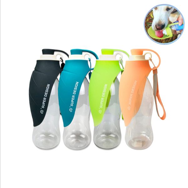 2020 Portable Leaf Silicone Dog Water Bottle For Small Medium