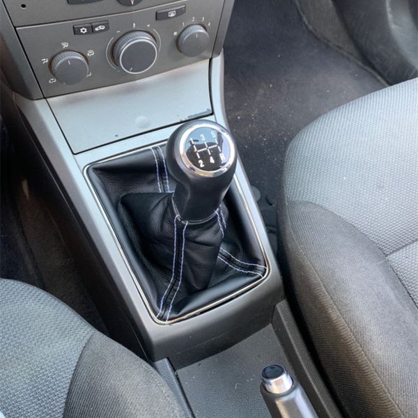 

mt 5/6 speed gear lever shift knob leather boot case collar for astra iii h 1.6 vauxhall 2004 2005 2006 2007 2008 2009 2010