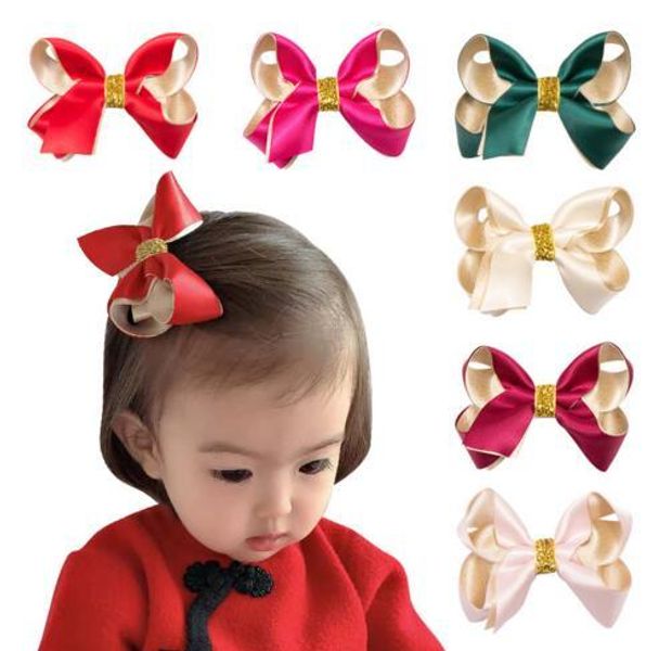 Ins Cute Girl Hair Accessory Simple Silk Ribbon Bow Design