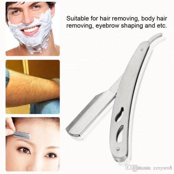 

straight edge barber razor professional safety folding stainless steel salon shaving blades shave knife shaving men's gift
