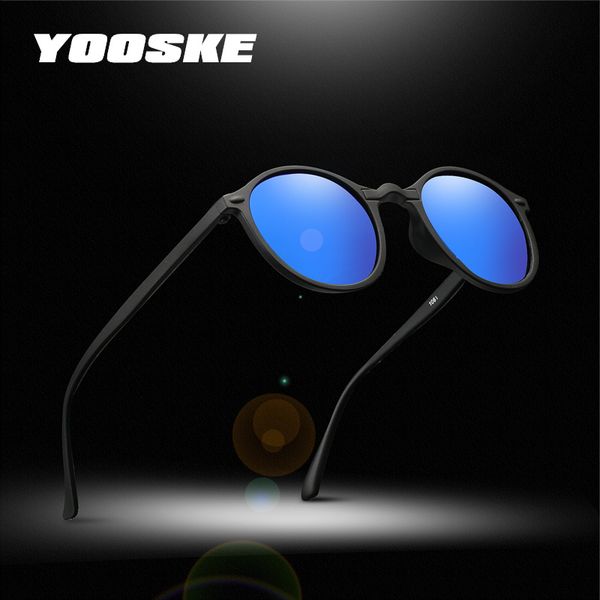 

yooske round polarized sunglasses men women night vision goggles glasses uv400 sun glasses driver night driving eyewear for men, White;black