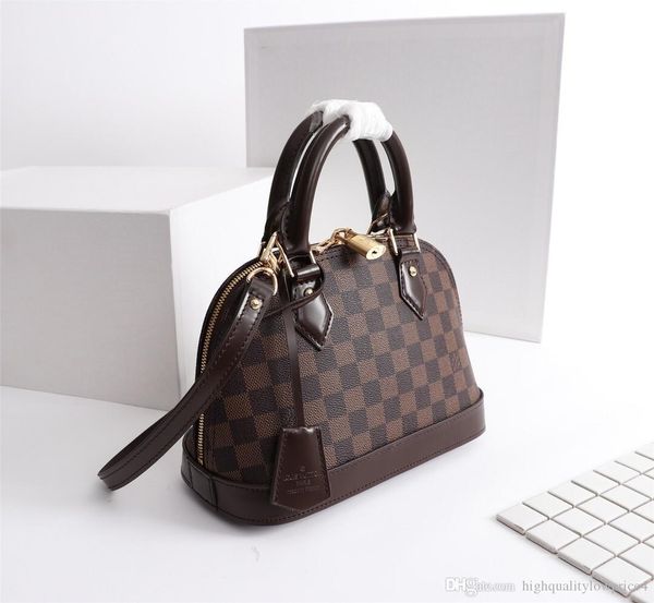 

Cla ic brown letter logo women bag fa hion men leather houler bag ize hippingm53152 25 19 12