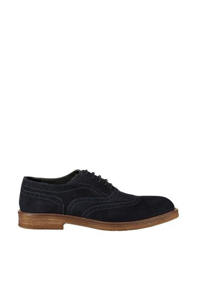 

derimod genuine leather navy blue men 's shoes, Black