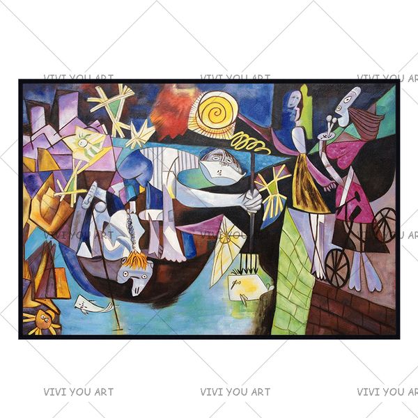 

spain france picasso guernica 1937 germany figure painting abstract drawing handmade oil painting frameless home decor canvas