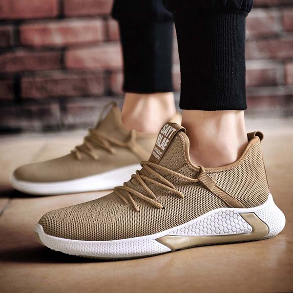 

2020 summer new men casual shoes breathable fashion lace-up men sneakers light casual shoes zapatillas hombre, Black