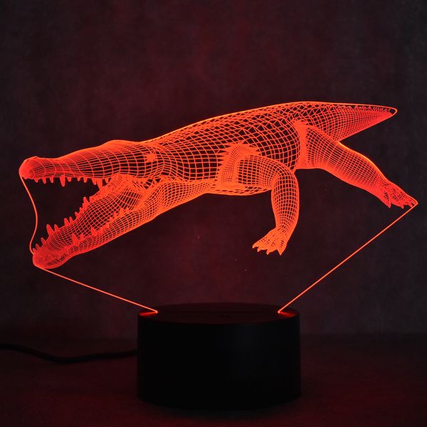 

crocodile led 3d night light bulbing usb 3d night light baby christmas kids gif children bedroom atmosphere table lamp