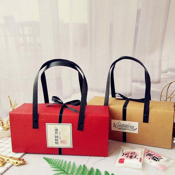 

cupcake box with handle roll cake kraft paper gift box packaging party favor wedding cake boxes