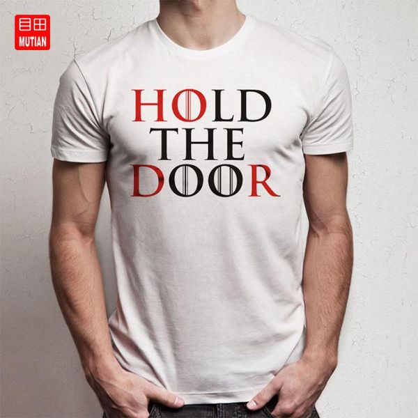 

hold the door t shirt, White;black