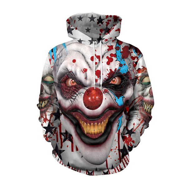 

new fashion ghost halloween sweater men horror zombie women 3d sweatshirts hooded hoodies sport wear cartoon, White;black