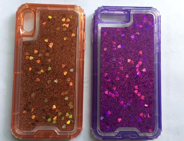 Líquido QuickSand Case Estrela Bling Glitter Crystal Robot Capas Capas para iPhone 11Promax x 8 7 6s mais 12 mini 13