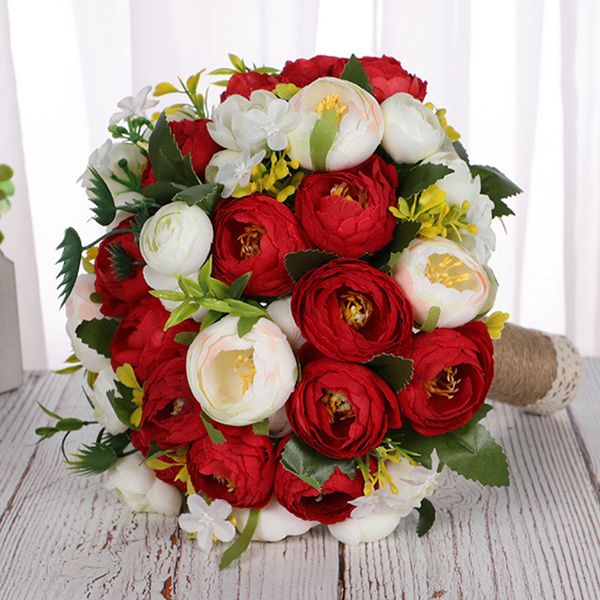 

artificial rose flower fake plants bouquet ribbon wedding bride home room shop l decorations pgraphy props
