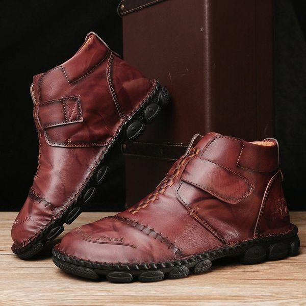 

2019 men ankle boots men casual shoes leather male botas cc-320, Black
