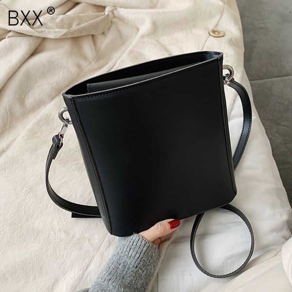 

bxx] solid color кожа pu crossbody ковш сумка для женщин 2020 простых плечи сумки роскошных качеств сумки hk227