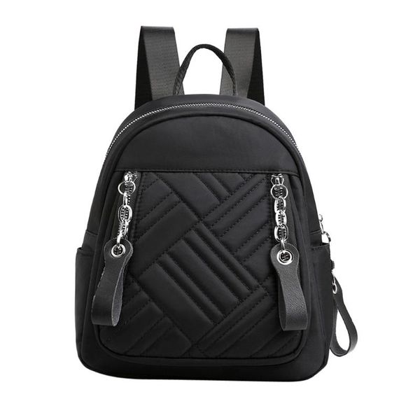

backpack preppy style nylon women backpack bookbag back bag student bag black rucksack knapsack plecak szkolny #t1g