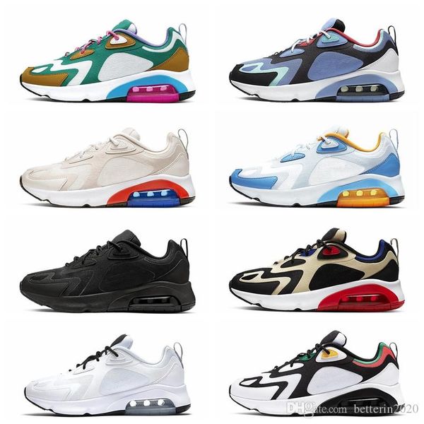 

maxes 200 mystic green whitegold desert sand sneakers 2019 new men running shoes triple black mens trainers outdoor sports sneakers 40-46