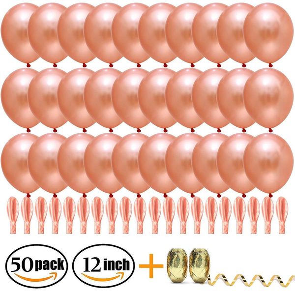 

rose gold baby girl boy shower banner baby shower party decorations backdrop gender reveal party balloons with 12 latex rose gold balloons