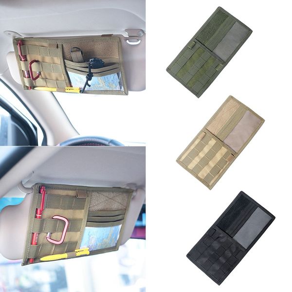 

tactical molle vehicle visor panel truck car sun visor organizer cd bag holder car styling dropshipping