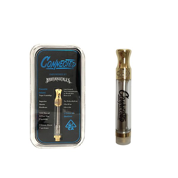 

Brass Knuckles Connected Vape 1,0 мл 0,5 мл картридж Pyrex Glass Масло Форсунка золото Распылитель 510 Thread O Vape Pen