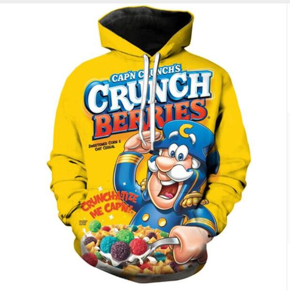 

fashion streetwear 3d hd print casual food crunch berries hoodies sweatshirts men women hoodie jacket coat lms0113, Black