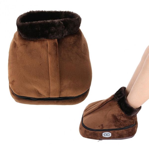 

velvet electric heated foot warmer massager big slipper washable non-slip foot warmer cushion winter warming slipper heated pad