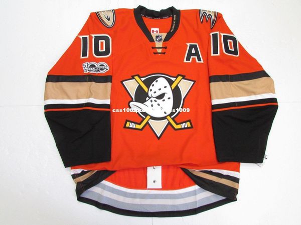 

custom perry anaheim ducks third 100th anniversary team issued jersey stitch add any number any name mens hockey jersey xs-6xl, Black;red
